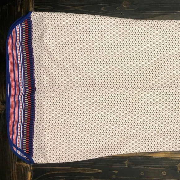 Skies Are Blue(Dillards)- Border Print Halter Neck Sleeveless Shift Dress SZ S - Picture 9 of 12